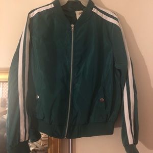 green & white jacket!